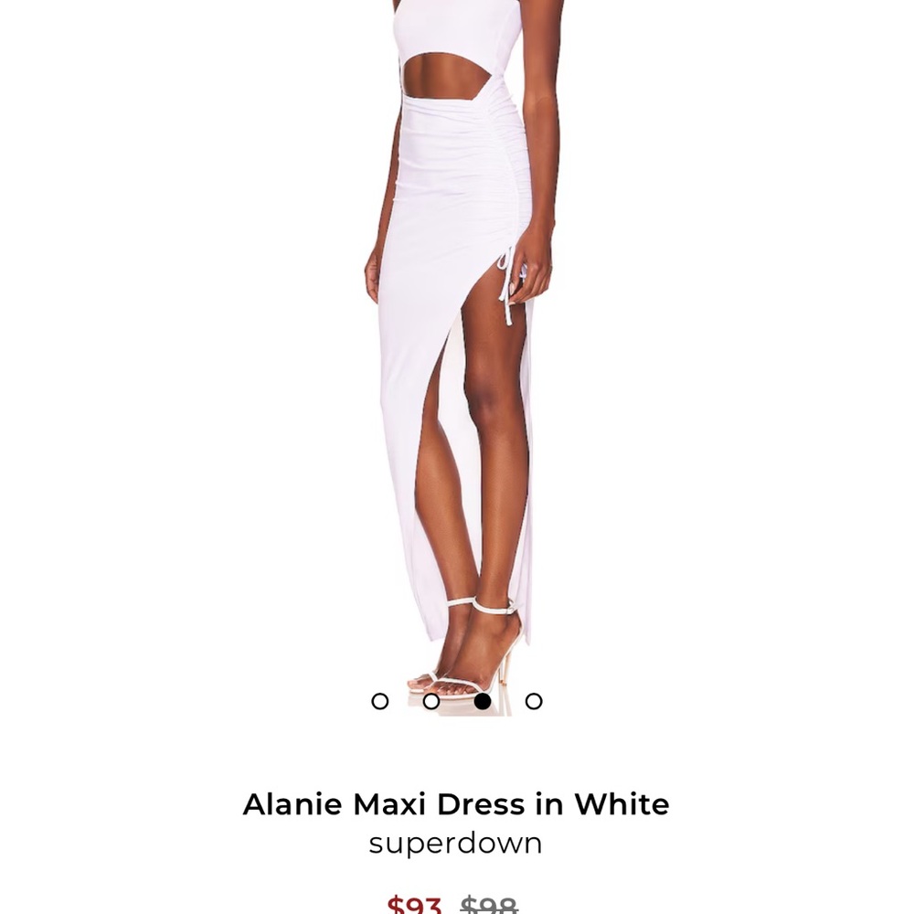 Superdown One-Shoulder White Maxi Dress